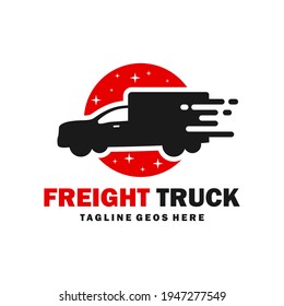 fast transport truck logo design