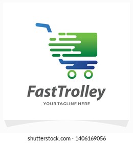 Fast Trolley Logo Design Template