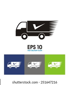 fast truck delivery illustration
