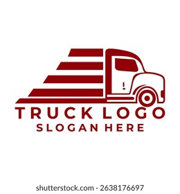 Fast Truck delivery logo design vector. Truck logo design