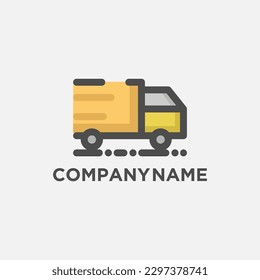 Fast Truck Delivery Logo Icon Design 
