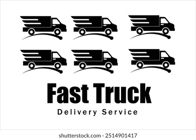 fast truck delivery service Fast delivery Truck Logo design vector