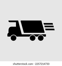 Fast truck flat vector icon. trendy style illustration on white background..eps