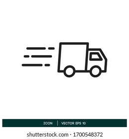 fast truck icon delivery symbol design element vector eps 10 