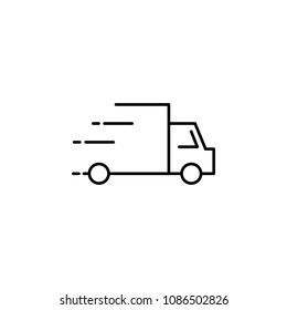 fast truck icon. Element of speed for mobile concept and web apps illustration. Thin line icon for website design and development, app development. Premium icon on white background