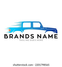 Fast truck illustration vector logo