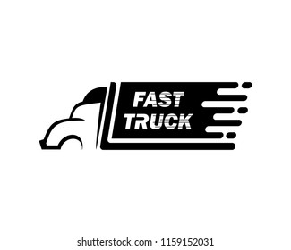 Fast truck logo template vector