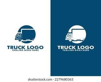 ilustración del logotipo del vector del camión rápido, bueno para la empresa, entrega o logística, industria del logotipo, diseño plano
