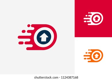 Fast Upload Logo Template Design Vector, Emblem, Design Concept, Creative Symbol, Icon