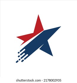 fast US star vector logo template