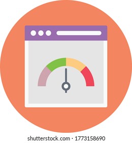 fast vector flat color icon 