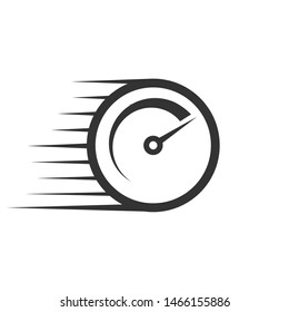 Fast vector icon with speed meter