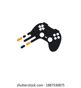 fast video game controller  icon of gamer vector illustration design