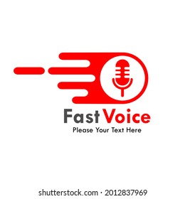 Fast voice logo template illustration