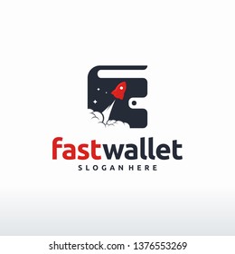 Fast Wallet logo designs concept vector, Fast Money logo template