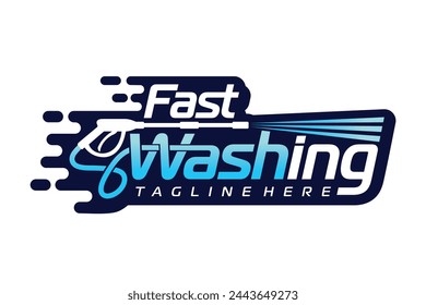 Fast Washing lettering logo, Fast Washing logo