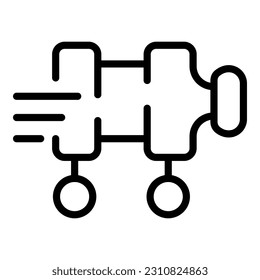 Fast water delivery icon outline vector. Gallon cooler. Company drink