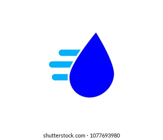 Fast Water Drop Icon Vector Logo Template Illustration Design