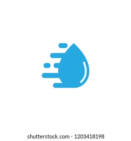 Fast water logo design template