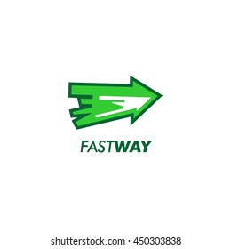Fast Way Logo Design Template. Vector Illustration
