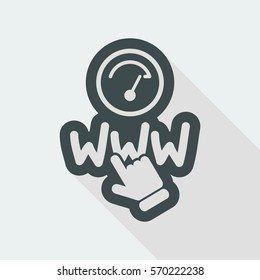 Fast web connection icon
