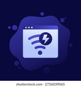 schnelles Wi-Fi-Verbindungssymbol, Vektordesign