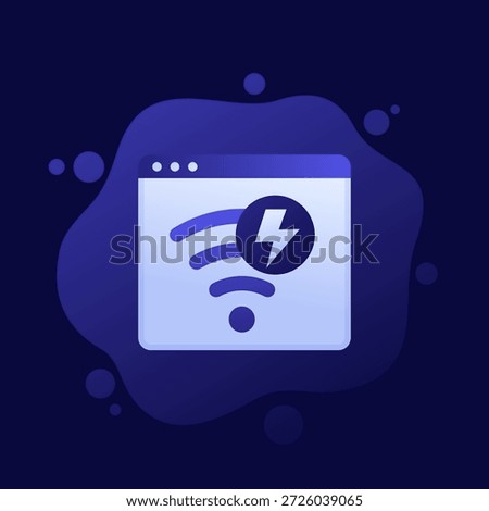 fast wi-fi connection icon, vector design