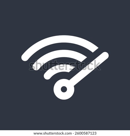 Fast WiFi icon. Speed test. High speed wireless internet. WiFi with arrow sign. 