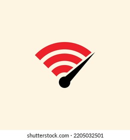 Icono WiFi rápido. Vector WiFi con signo de flecha.