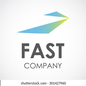 Fast wing speed abstract vector logo design template business delivery icon company identity symbol concept