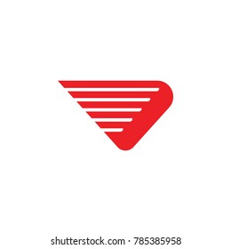 fast wing symbol logo vector