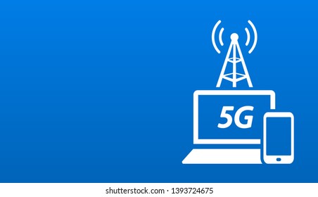 Fast wireless internet access 5G web network connection layout