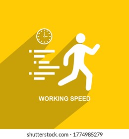 Fast Work icon, Business icon vector