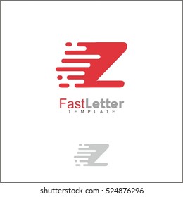 Fast Z Letter Logo Template Design Vector