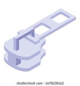 Fast zipper pull icon. Isometric of fast zipper pull vector icon for web design isolated on white background