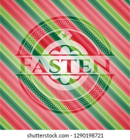 Fasten christmas badge background.