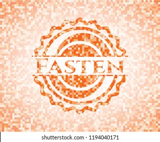 Fasten orange mosaic emblem