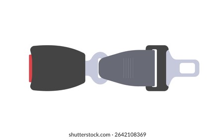 Fasten seat belt icon. Extension for car seat. Auto and transportation safety illustration for infographic and web. Vector