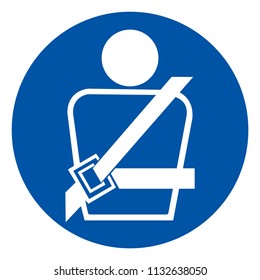Fasten Seat Belt Symbol Sign,Vector Illustration, Isolate On White Background, Label ,Icon. EPS10