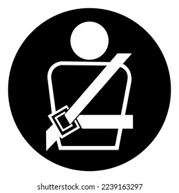 Fasten Seat Belt Symbol Sign,Vector Illustration, Isolated On White Background Label. EPS10 