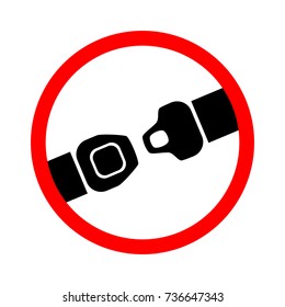 Fasten Seat Belts Sign. Vector illustration.