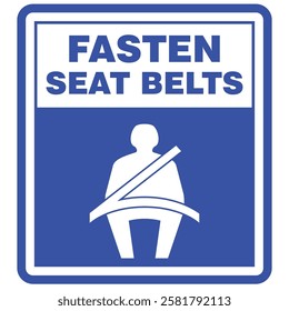 Fasten Seat Belts, sticker vector