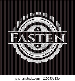 Fasten silvery emblem