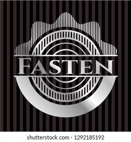 Fasten silvery emblem