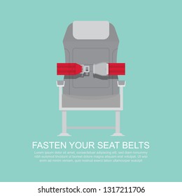 Fasten your seat belts vector icon sign.
