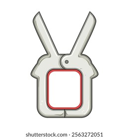 fastener clothespin cartoon. clip hanger, wash airer, clothesline spring fastener clothespin sign. isolated symbol vector illustration