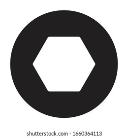 Icono de vector de cabeza de fastreador.Icono de vector negro aislado en la cabeza de fiador de fondo blanco.