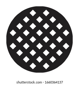 Fastener head vector icon.Black vector icon isolated on white background fastener head.