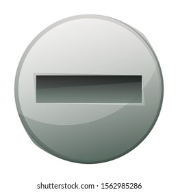 Fastener head vector icon.Cartoon vector icon isolated on white background fastener head.