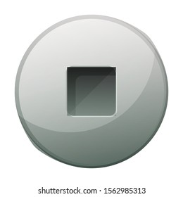 Fastener head vector icon.Cartoon vector icon isolated on white background fastener head.